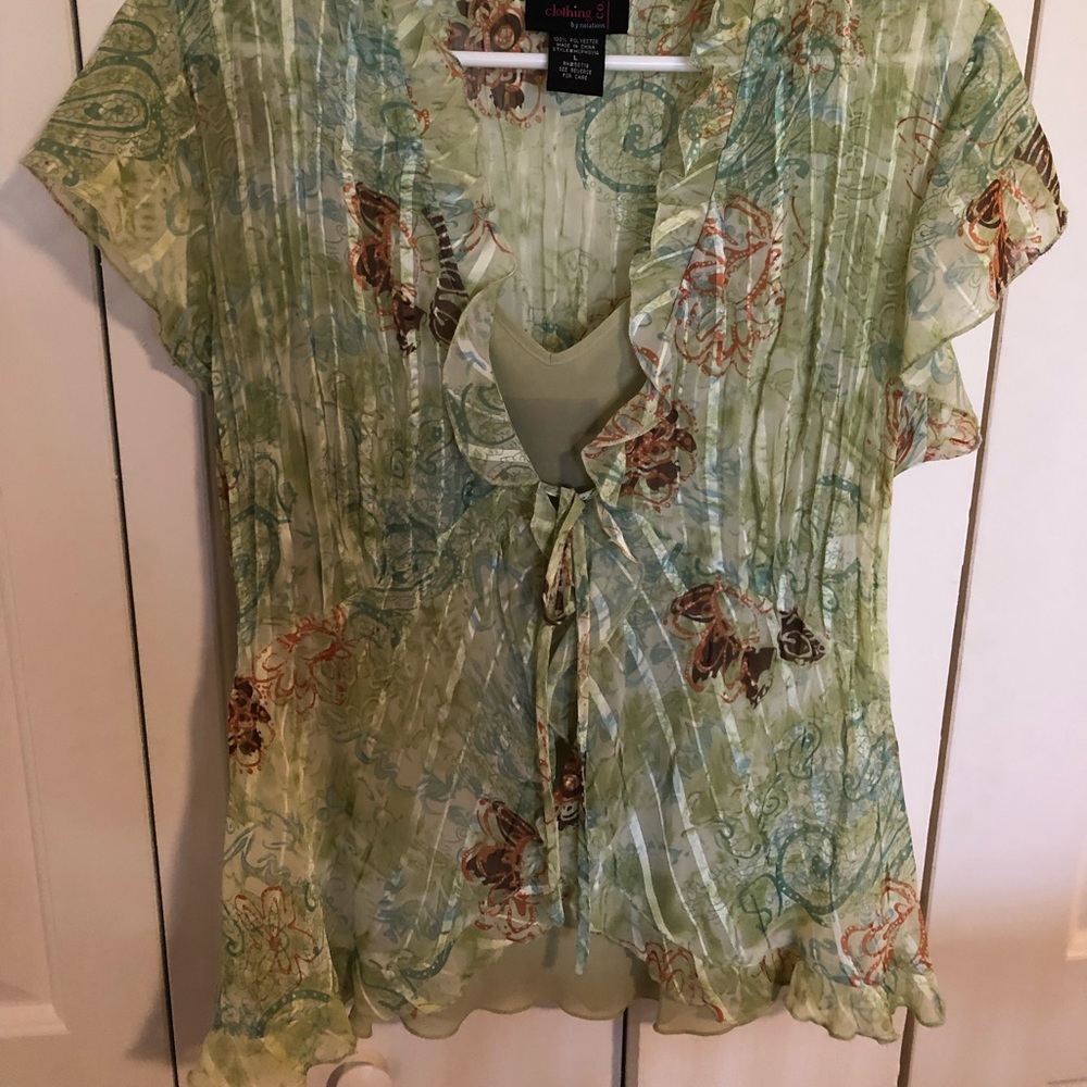 Ruffled top and tank set